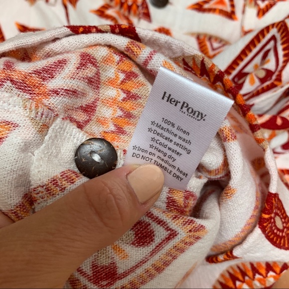 Her Pony The Label Dakota Linen Bermuda Shorts size 4 - Picture 10 of 11